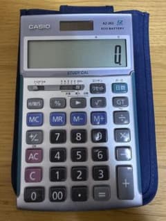 CASIO AZ-265 電卓 ネイビーケース付きのサムネイル