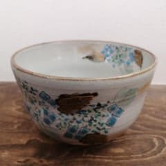 渓峰　抹茶碗　青あじさいのサムネイル