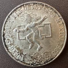 メキシコ 25ペソ 銀貨 1968年オリンピック - メルカリ