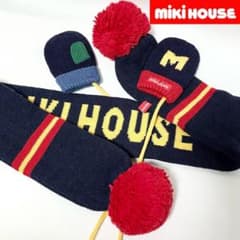 [초미품] miki HOUSE 미키 하우스 일본제 다채로운 머플러 & 장갑 세트