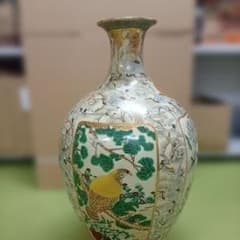 150L1229-01色鮮やかな鳥の陶器花瓶 - メルカリ