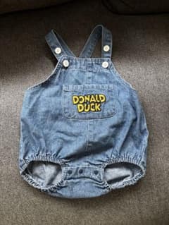 ドナルドダック デニムロンパース サロペット70cmのサムネイル