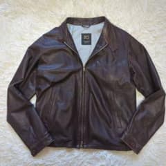 美品 Cinquanta レザージャケット ライダース ブラウン 46 - メルカリ
