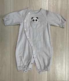 パンダ刺繍付きツーウェイ・ドレスオール 50-70cm あかちゃんの城のサムネイル