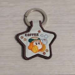 [중고]Kirby Cafe 자수 와돌디 키 체인 커피 팬케이크