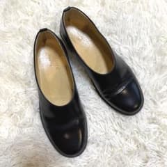 美品　CLANE×HARUTA　コラボ　フラットシューズ　ローファー　レザー　黒 美品 CLANE HARUTA FLAT SHOES 36 黒 ローファー - メルカリ