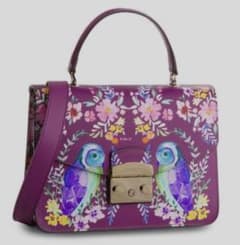 新品☆FURLA メトロポリス☆ショルダーバッグ フクロウ花柄 フルラ 