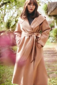 HLT Wool-Blend Doubleface Belted Coat - メルカリ