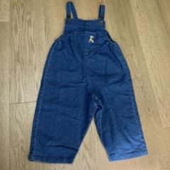 デニムオーバーオール クマ刺繍　POLO babyのサムネイル