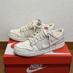 NIKE DUNK LOW キャンバス 刺繍 ホワイト レッド Sashikoのサムネイル