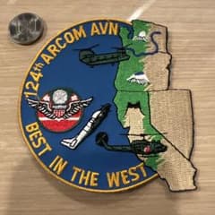 90年代実物アメリカ陸軍第124軍司令部（124th ARCOM）航空部隊パッチ