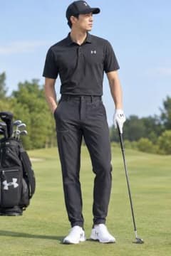 Under Armour ゴルフパンツ ブラック メンズのサムネイル