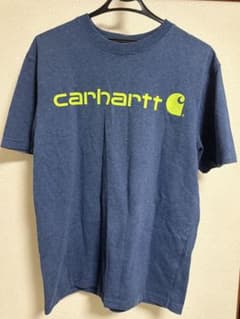 Carhartt Tシャツ ネイビー ネオングリーンロゴのサムネイル