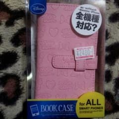 あん様専用ディズニーのミニーの型押しピンク携帯スマートフォンマルチブックケースのサムネイル