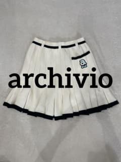 アルチビオ　バイカラー プリーツ ニット ゴルフスカート アルチビオ バイカラー プリーツ ニット ゴルフスカート - メルカリ