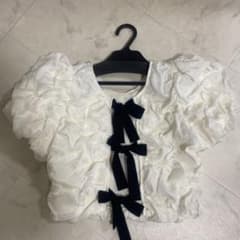 CLANE クラネ フリル 半袖ブラウス ホワイト Mサイズ 正規品 - メルカリ