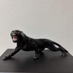 Vintage black panther ブラックパンサー　セラミック　置物 Vintage black panther ブラックパンサー セラミック 置物