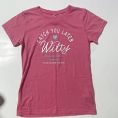 ロゴ Tシャツ ピンク 半袖 クルーネック　150cm Sのサムネイル