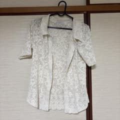 PAGEBOY レース 半袖 ブラウス ホワイト
