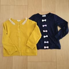 110cm 女の子 カーディガン 2点セットのサムネイル