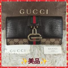 GUCCI】グッチ 長財布 財布 シェリーライン Gバックル ✨美品✨ - メルカリ