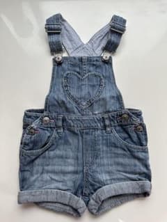 H&M デニム サロペット 74cm 6-9ヶ月 女の子 美品のサムネイル