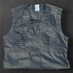 90s vintage フィッシングベスト アウトドア カーキ 古着 多機能