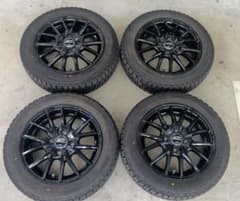 シュナイダー　アルミホイールスタッドレス　ダンロップWM01 155 65 14 シュナイダー アルミホイールスタッドレス ダンロップWM01 155 65 14