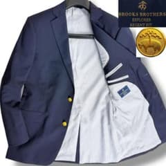J6208美品 ブルックスブラザーズ REGENTFIT金ボタン紺ブレザー39S