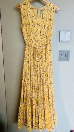 monne Quittez pas 花柄 ノースリーブワンピース イエロー mon様専用ne Quittez pas 花柄 ノースリーブワンピース イエロー