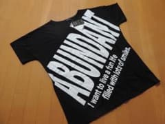 でかっ英字ロゴ仕様＆首元丸首×黒☆半袖・カットソー【4L】のサムネイル