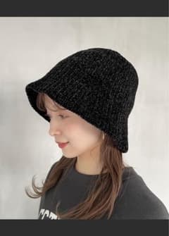 LOWRYSFARM ローリーズファーム シェニールバケットハット ブラックのサムネイル