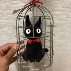 魔女の宅急便 ジジ ぬいぐるみ 鳥かご入りのサムネイル