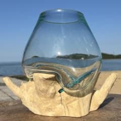 流木ガラスオブジェW18C 花瓶 金魚鉢 ガーデニング テラリウム 観賞魚