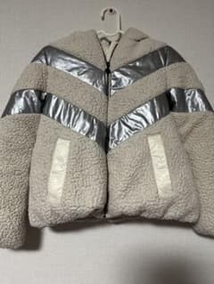 MONCLER ボアフードコート アイボリー・シルバー10 - メルカリ