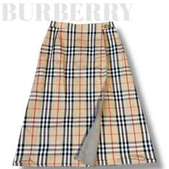 Rin❤︎ 様 BURBERRY 2way. 裏地付きラップスカート150 美品✨Burberry ラップスカート リバーシブル ノバチェック ミモレ丈 M