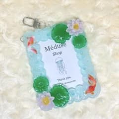 硬質ケース トレカケース ホイップデコB8 y2k 水色 花 蓮 金魚のサムネイル