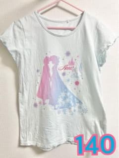 アナと雪の女王 ユニクロ Tシャツ 140 水色のサムネイル