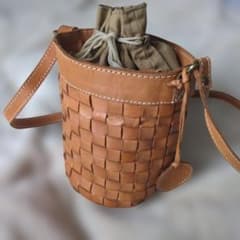 zucchero filato メッシュレザー 巾着 ショルダーバッグのサムネイル
