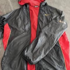 NIKE ナイロンジャケット ブラック レッドのサムネイル