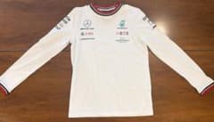 【希少XS】メルセデスF1チーム支給品仕様ロングTシャツホワイト(日本S-M)のサムネイル