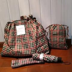 DANKE 折りたたみ傘 ポンチョ レインバック セット 希少同色３点セットのサムネイル