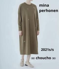 【最終値下げ！！】ミナペルホネン　choucho　カットソードレス　ワンピースのサムネイル