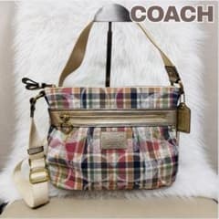 COACH F22146 ポピー マドラスチェック バッグ COACH F22146 ポピー マドラスチェック バッグ - メルカリ