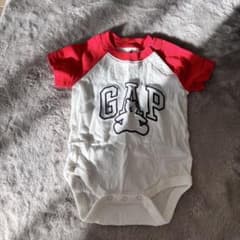 GAP ロゴ入りロンパース 赤/白 0~3months babyのサムネイル