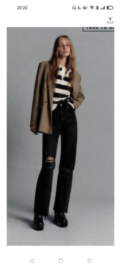 ZARA　WIDE LEG　 デニムパンツ　サイズ36のサムネイル