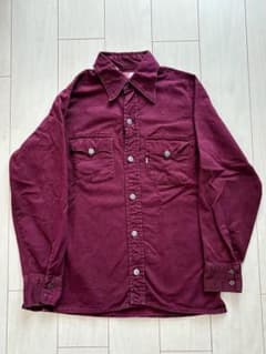 【珍品】70's Levi's 長袖シャツ バーガンディのサムネイル