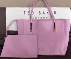 美品◎TED BAKER （テッドベーカー) レザートートバッグ　ポーチ付きのサムネイル