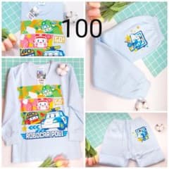 韓国ロボカーポリー キッズパジャマ上下セット100のサムネイル