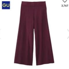 リブニットパンツ GU パープルのサムネイル